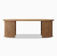 MAY HOME Meubles Table basse Meubles de salon Table basse ovale en bois Tables basses de luxe modernes