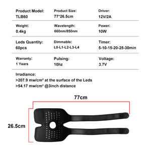 Diz ağrı kesici artrit desteği için LED ışık terapisi ped kırmızı ışık tedavisi kemer Wrap kırmızı ışık tedavisi diz - Product Image 2