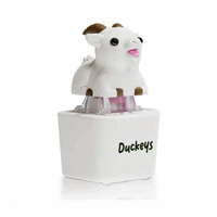 Porte-clés rechargeable en plastique, nouveau design, en forme de canard, jouet anti-stress de poche, jouet sensoriel pour l'anxiété, porte-clés mignon