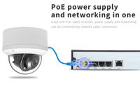Caméra de sécurité PTZ PoE 6MP avec zoom optique 5X, H.265, dôme IP66 étanche, vision nocturne IR, anti-vandalisme, détection de mouvement, OEM ODM