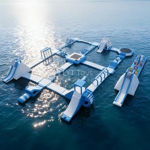 Tour <span class=keywords><strong>d</strong></span>'escalade flottante gonflable avec toboggan, parc de jeux aquatiques pour adultes et enfants - Product Image 6