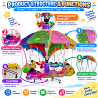 Manège commercial, carrousel pour enfants, équipement de divertissement pour fêtes foraines et parcs d'attractions