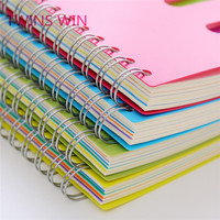 Mode à la mode mignon papeterie échantillons gratuits écoliers cahier à spirale papier coloré carnet de notes 2175