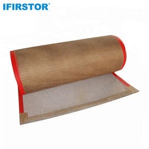 Kolay temiz yapışmaz küçültme sarma makinesi ısı tüneli gıda sınıfı PTFE fiberglas açık örgülü konveyör bant - Product Image 3