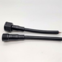 Harga kompetitif IP65 perlindungan tahan air 2pin steker laki-laki perempuan dengan 2*1,5 mm2 kabel karet untuk lampu LED