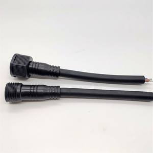 Harga kompetitif IP65 perlindungan tahan air 2pin steker laki-laki perempuan dengan 2*1,5 mm2 kabel karet untuk lampu LED - Product Image 5