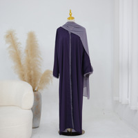 Robe Abaya Modeste Ouverte sur le Devant Nuosha OEM pour Femmes Musulmanes – Longue Robe Maxi Élégante pour le Quotidien et les Événements Formels