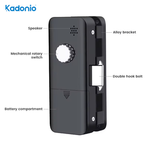 Kadonio giá cả cạnh Tranh hiện đại sinh trắc học kỹ thuật số thông minh Móc Đôi trượt kính không khung Ổ khóa cửa - Product Image 4