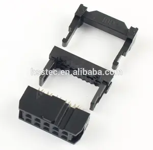 Black 2.54mm Pitch 2x5 Pin 10 Pin IDC Female Header Cable Connector FC-10