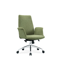 Chaise de bureau de direction ergonomique moderne Olive avec support lombaire rotatif en tissu de luxe pour une utilisation prolongée