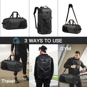 <span class=keywords><strong>Mochila</strong></span> de Lona Personalizada al por Mayor, Económica, de Gran Capacidad, para <span class=keywords><strong>Hombre</strong></span>, Bolsas de Viaje Impermeables, Bolsa Deportiva de Gimnasio con Compartimento para Zapatos - Product Image 6