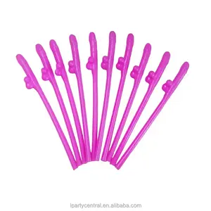 Pailles Bulle Thé Filtre Dick Spirale En Plastique Pailles Conseils Pots Nouveauté Nude Paille Poule Night Bar Bachelorette Party Supplies