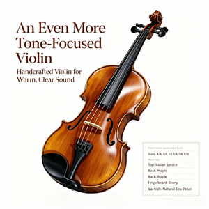 Violino TXXH280 4/4 Misura Intera, Configurazione Professionale, Corde D'Addario, Accessori in Ebano - Product Image 1