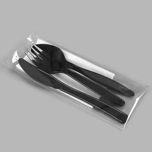 Hiện đại phân hủy sinh học <span class=keywords><strong>PS</strong></span> nhựa dùng một lần thiết lập dao kéo trắng đen <span class=keywords><strong>Flatware</strong></span> thuận tiện cho việc sử dụng nhựa - Product Image 6