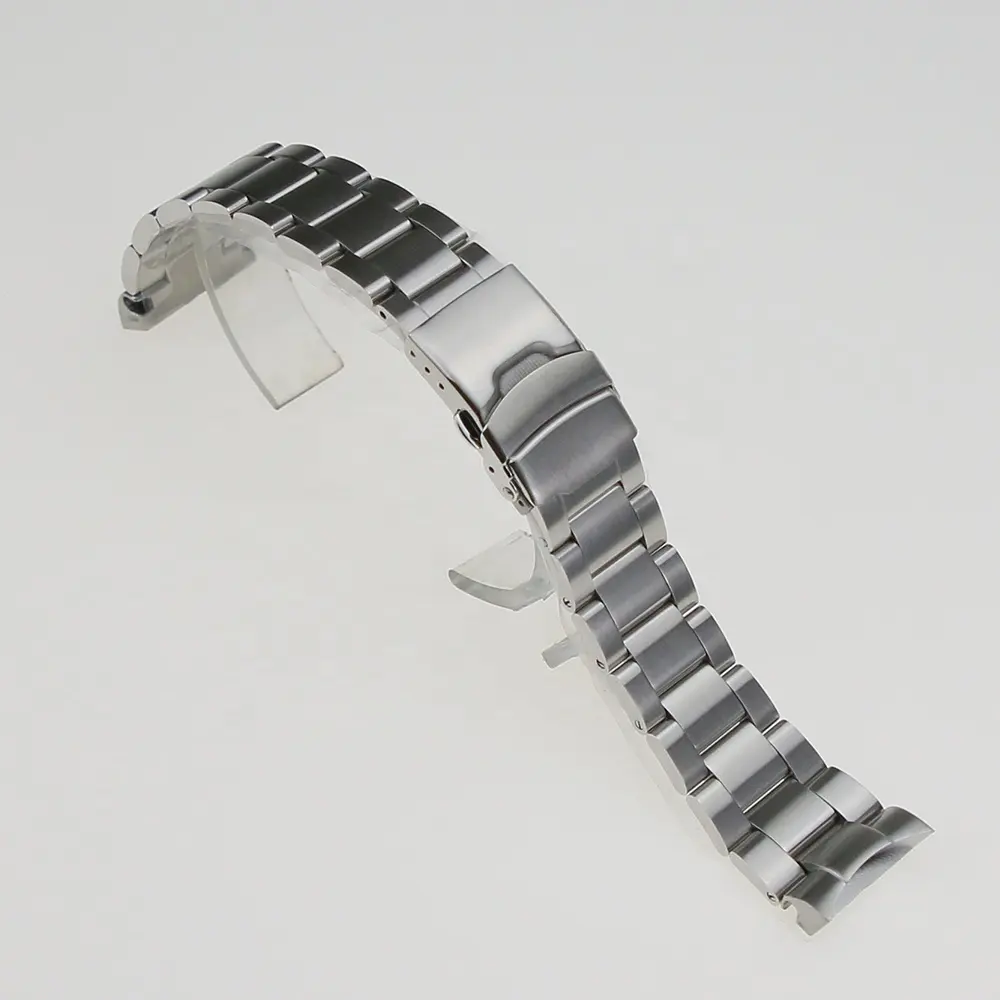 Pulsera de reloj de acero inoxidable 007, brazalete curvo de tres eslabones, 22mm, 316L, color sólido, precio de fábrica