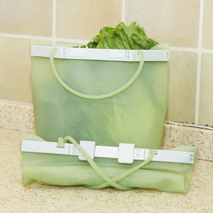 Logo personalizzato all'ingrosso Non tossico di grandi dimensioni riscaldabile forma Fusiform Sandwich Silicone conservazione chiusura lampo borsa per alimenti - Product Image 3