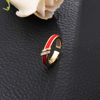 Bague ouverte en forme de serpent en corde rouge simple, pierre naturelle, tendance, Nouvel An, style rétro chinois haut de gamme, cuivre