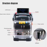 Machine à découper les clés Xhorse Dolphin XP005L avec lecteur de clés XDKP00GL, outil automatique d'identification de clés pour serruriers