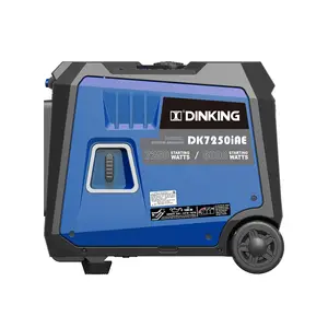 Dinking 6KW Portable Silent Easy Move Gasoline Inverter Power Backup Electric Start Inverter Generator Home use, DK7250iAE