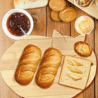 Planche à découper et plateau de service à fromage en bois de bambou avec poignée, très vendus