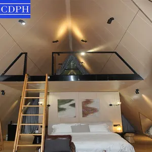 China Luxe Modern Design Prefab Modulaire Huis Driehoekige Huis Geprefabriceerde Huizen Voor Woonkamer