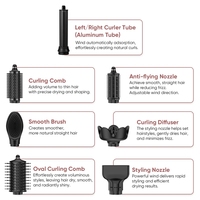 Desain Baru 8 in 1 Multi Hair Styler 2026 Profesional Plancha De Cabello Pengering Rambut Cepat Berkecepatan Tinggi Sikat Pengering Rambut Multi Styler