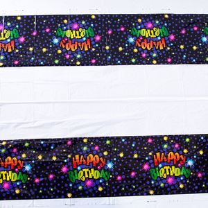 Nouvel ensemble de décoration pour fête d'anniversaire, thème noir, bannière et vaisselle pour fête d'anniversaire - Product Image 6