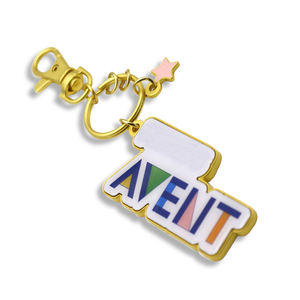 Porte-clés en métal alliage de zinc étanche avec logo personnalisé Kwa, cadeau mignon - Product Image 6