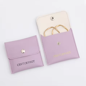 Custom Anti-Oxidation Dark Button Matte PU <b>Leather</b> Square 8*8cm Fashionable Jewelry Bag Portable Rings Necklaces <b>Bracelets</b> EQ - Product Image 4