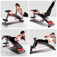 ZHOYA SPORT Équipement de Gymnastique Banc à Abdominaux d'Entraînement Chaise Abdominale Pliable Portable pour Exercice Planche Inclinée Unisexe Intérieur