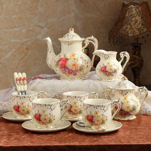 Handmade Luxury Bone China Porcelain <b>Tea</b> Cups & Coffee Sets European American Style Hot Afternoon Gift <b>Box</b> Included - Product Image 2