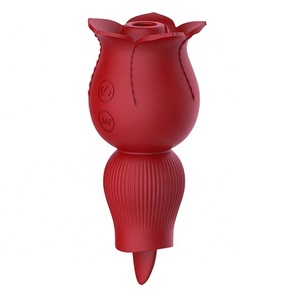 Potente Succhiatore per Capezzoli, Vibratore a Forma di Rosa per Stimolazione Orale e Clitoridea, Giocattoli Sessuali per Donne - Product Image 1
