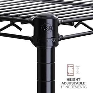 Étagère métallique commerciale Alera ALE à six niveaux, 48 largeurs x 18 profondeurs x 72 hauteurs, noire - Product Image 1