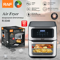 Friteuse à air numérique multifonction RAF 1800W, 14L, antiadhésive, avec fenêtre de visualisation, facile à nettoyer