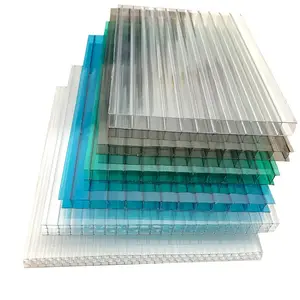 Wholesale Price Transparent Green Blue 8mm 10mm PC Roof Panel Polycarbonate Hollow Sheet For Greenhouse