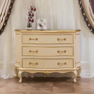 Fransız lüks el yapımı resimler altın folyo kül ahşap oyma büfe göğüs <span class=keywords><strong>3</strong></span> çekmeceli oturma odası antika büfe - Product Image 1