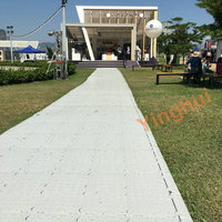 T-03 Revêtement de sol événementiel moderne antidérapant et écologique pour extérieur, protection de gazon, événements, mariages, banquets, concerts temporaires, allées – Installation rapide