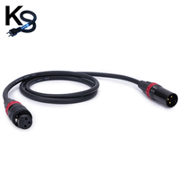 Câble audio XLR KESHI 1m, connecteur mâle-femelle 3 broches, conducteur en cuivre nu, gaine PVC tressée, 1080p/2K, microphone/haut-parleur