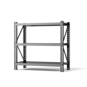 DB 63in Heavy Duty Industrial <b>Shelving</b> <b>Rack</b> 3-Tier Steel Unit 51.2"W*23.6"D*47.3"H Black Adjustable - Product Image 3
