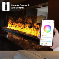 Cheminée au bioéthanol à flamme réglable, contrôle intelligent, sûre, écologique, en acier inoxydable, électrique, pour la maison et l'hôtel