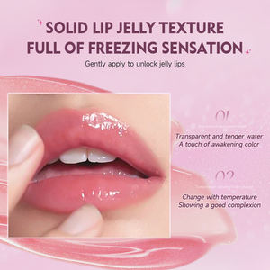 사용자 정의 로고 금박 클리어 크리스탈 젤리 색상 변경 립스틱 보습 투명 립밤 - Product Image 3