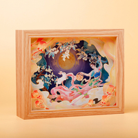 Décoration Murale Artistique en Papier Sculpté 3D Faite à la Main, Cadeau de Festival