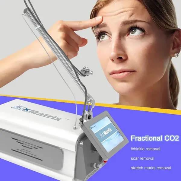 الأكثر مبيعًا في سوق sinacrachen Us ، جهاز ليزر تقشير الوجه المجزأ CO2 لتجديد شباب الجلد ، استخدام عيادة العلاج المهبلي