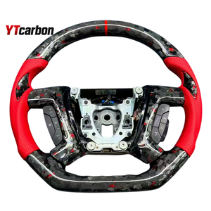 Volant de direction en fibre de carbone véritable, style course, personnalisé, pour Sierra <span class=keywords><strong>Denali</strong></span> 07-14, pièces automobiles, accessoires intérieurs de voiture, modification. - Product Image 2