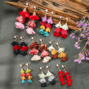 Pendientes Colgantes de Moda con Forma de Flor, Chapados en Oro, Estilo Bohemia para Mujer, Joyería de Resina Acrílica 2025 - Product Image 2