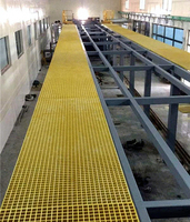 Panneaux et clips de grilles en fibre de verre FRP GRP pour passerelles industrielles, résistants à la corrosion, en résine phénolique, durables, directement de l'usine