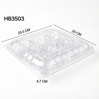 Vente en gros usine – Boîte blister transparente en PET à 9 cavités, emballage jetable pour pâtisseries, conteneur pour tartes aux œufs