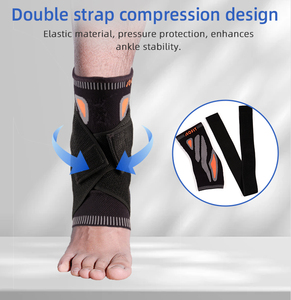 Soporte <span class=keywords><strong>de</strong></span> Tobillo Transpirable con Diseño <span class=keywords><strong>de</strong></span> Compresión <span class=keywords><strong>de</strong></span> Tela Elástica y Correas <span class=keywords><strong>de</strong></span> Gancho y Bucle Tejidas en 3D, con Almohadilla <span class=keywords><strong>de</strong></span> Silicona Suave Integrada - Product Image 3