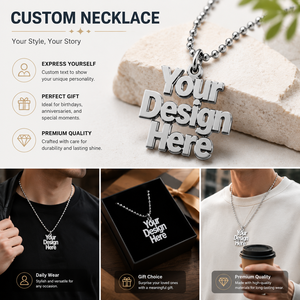 Collana Personalizzata in Acciaio Inossidabile con Logo e <span class=keywords><strong>Nome</strong></span> Inciso, Gioiello di Moda Durevole, Regalo per Uomini e Donne - Product Image 6