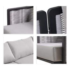 Ngoài trời <span class=keywords><strong>sofa</strong></span> dây hiện đại cắt <span class=keywords><strong>Sofa</strong></span> ghế nội thất sân vườn thiết kế tháo rời giải trí nhôm kim loại Bộ <span class=keywords><strong>sofa</strong></span> - Product Image 2